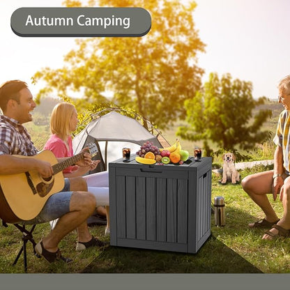 150 Gallon Deck Box, Resin Outdoor Indoor Waterproof Storage Box, Lockable - Image 8