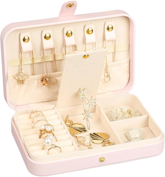 Small Jewelry Box, Travel Jewelry Case Portable Jewelry Boxes - Image 6