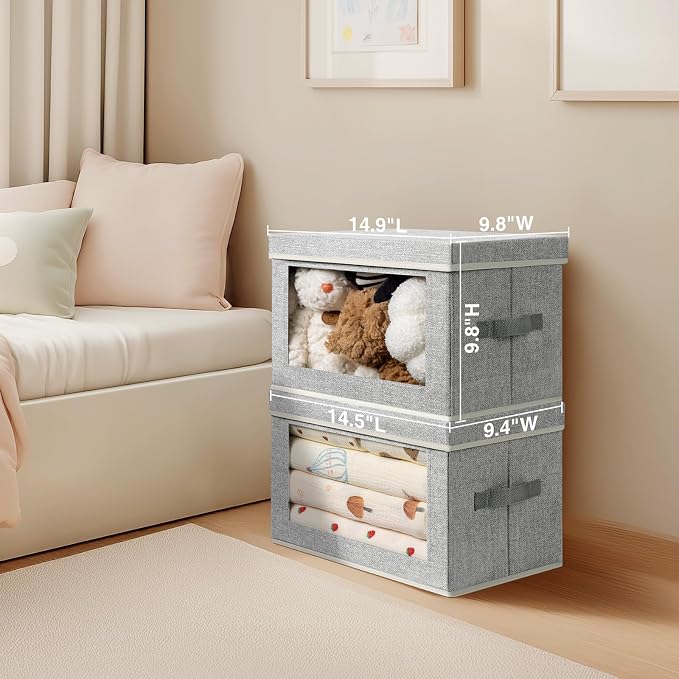 Homsorout Storage Boxes with Lids - Image 2