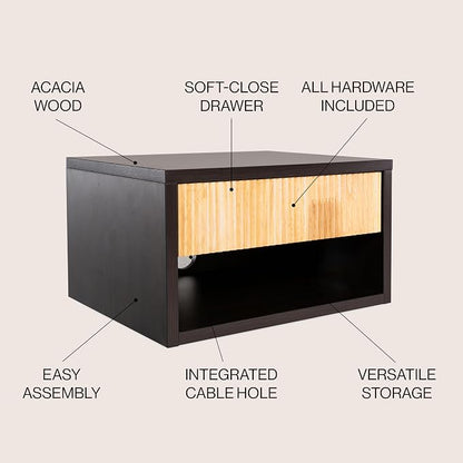 JONATHAN Y NST2001A Elise 15.71" Classic Contemporary Floating Wall Mounted - Image 4