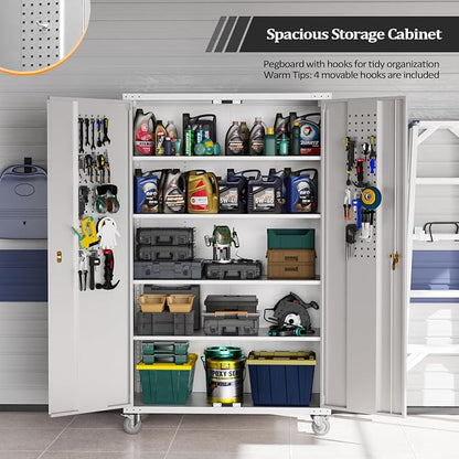 VINGLI Upgraded Wide & Deep Garage Storage Cabinet, Metal Storage Cabinet - Image 2