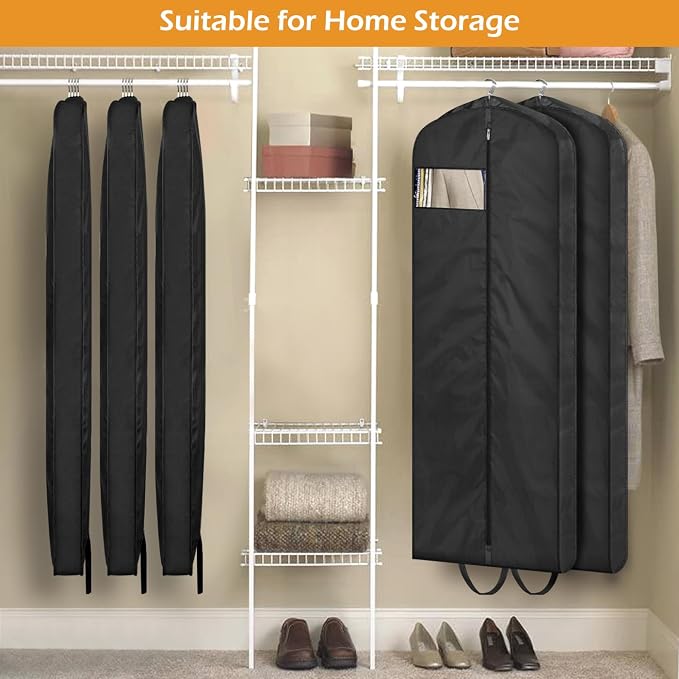 MISSLO 65" Gusseted Hanging Garment Bags - Image 4