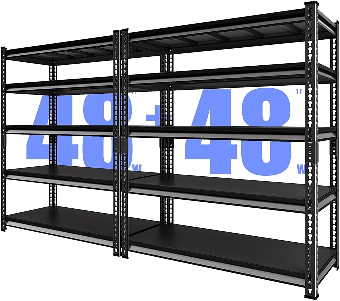 48" W Garage Shelving Heavy Duty, 3000LBS Loads Shelving Units and Storage Racks by SDXYSTCE