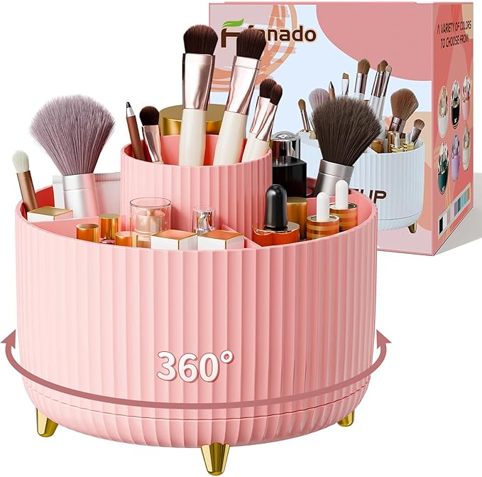 360° Rotate Makeup Brush Holder Organizer, Makeup Organizers Countertop by Unknown