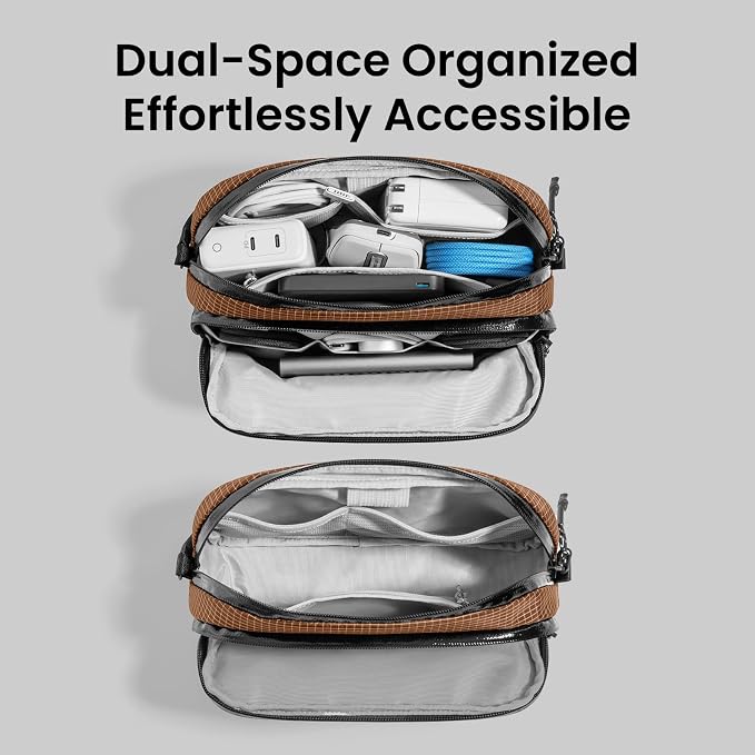 tomtoc Electronic Organizer Travel Case Performance, Water Resistant Dual - Image 5
