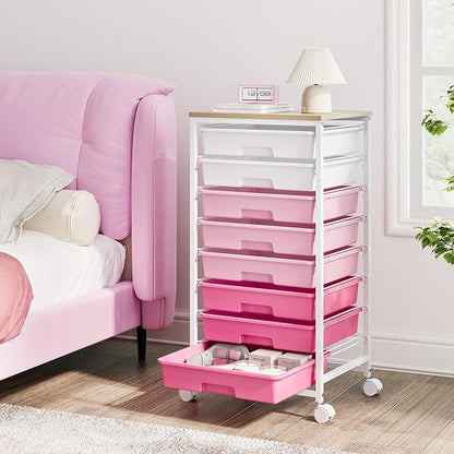 Rolling Cart with Drawers, Craft Storage, Teacher Cart, Storage Cart on Wheels - Image 8