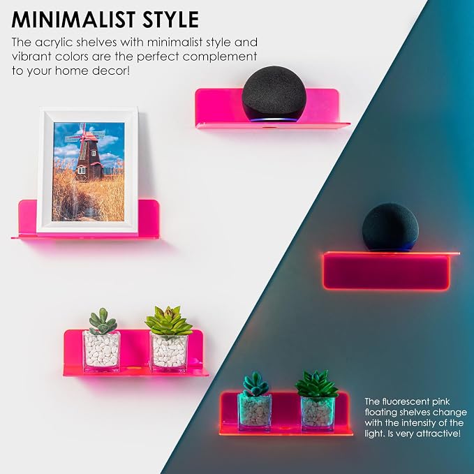 OAPRIRE Acrylic Floating Shelves Set of 2 - Image 4