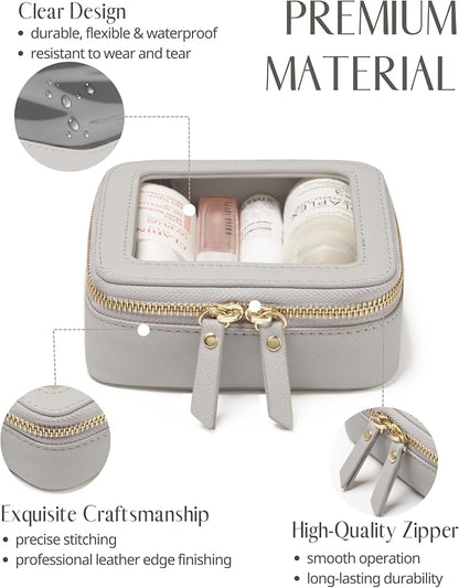 Popvibe Clear Makeup Bag Travel Cosmetic Case Transparent Toiletry Bag - Image 2