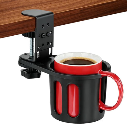 MYITYARD Desk Cup Holder Clamp, Clip On Table Cup Holder, Rotatable Water by MYITYARD