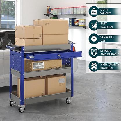3 Tier Rolling Tool Cart on Wheels - Image 6