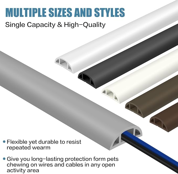 Floor Cord Covers for Wires 20FT Cable Hider Wire Cover Self Adhesive Cord - Image 6