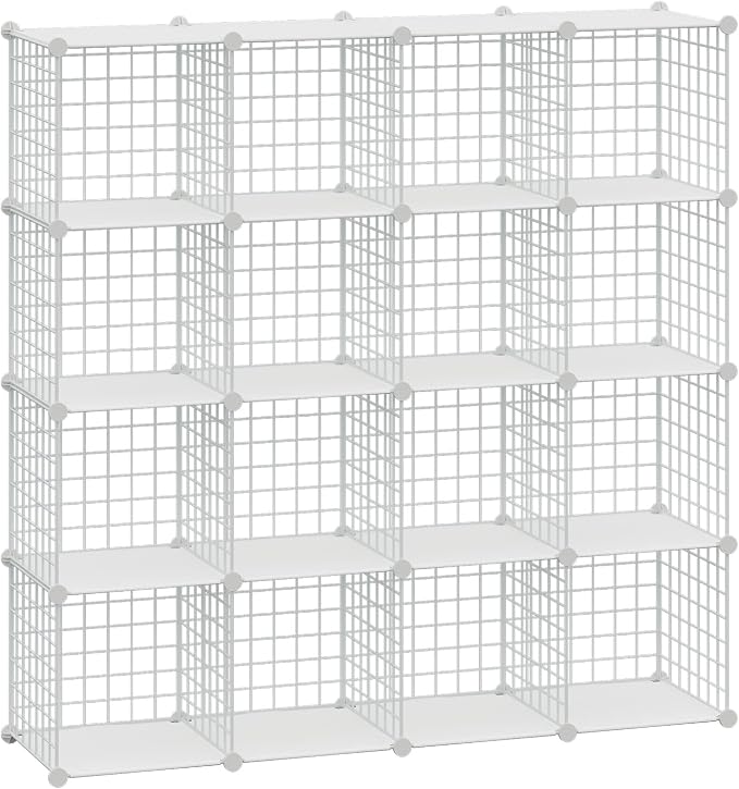 HUBSON Wire Cube Storage Organizer, Book/Toy/Craft/Potted Plants and Pet Closet by HUBSON