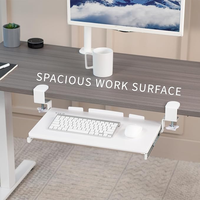 VIVO Small Keyboard Tray, Under Desk Pull Out - Image 6