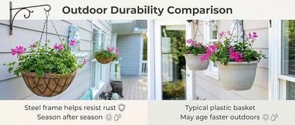 Kingbuy 10 Inch Metal Hanging Planter Basket - Image 8