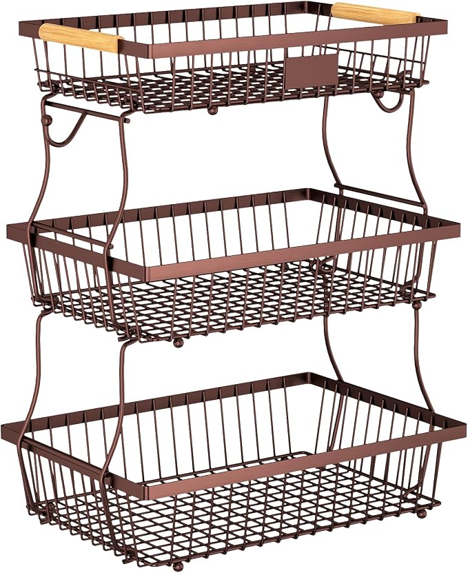 3 Tier Fruit Basket for Kitchen Counter by Unknown