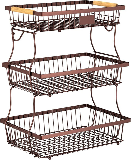 3 Tier Fruit Basket for Kitchen Counter by Unknown