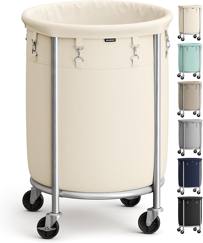 SONGMICS Laundry Basket, Rolling Steel Frame by Unknown