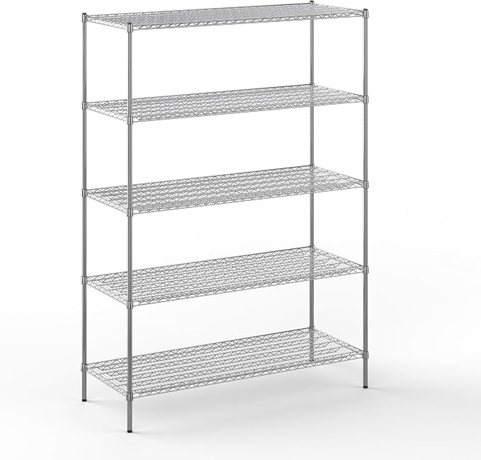 24" Deep x 60" Wide x 86" Height Wire Shelving Kit | 5-Tier | NSF Commercial by Regal+Altair
