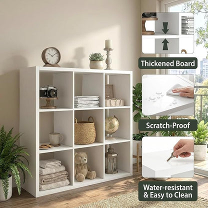 WannabeMyself【2026 Wooden Thick Frame】 9 Cube Storage Organizer - Image 3