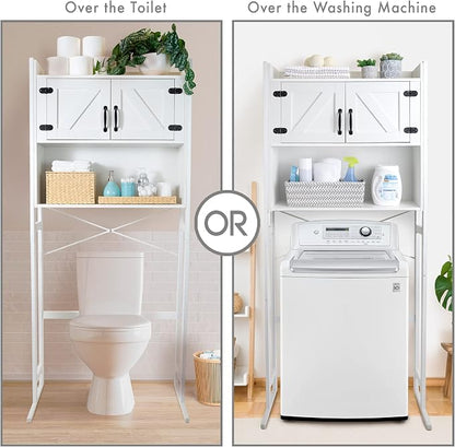 Over The Washer or Over The Toilet Storage Cabinet w/Height Adjustable Shelf - Image 5