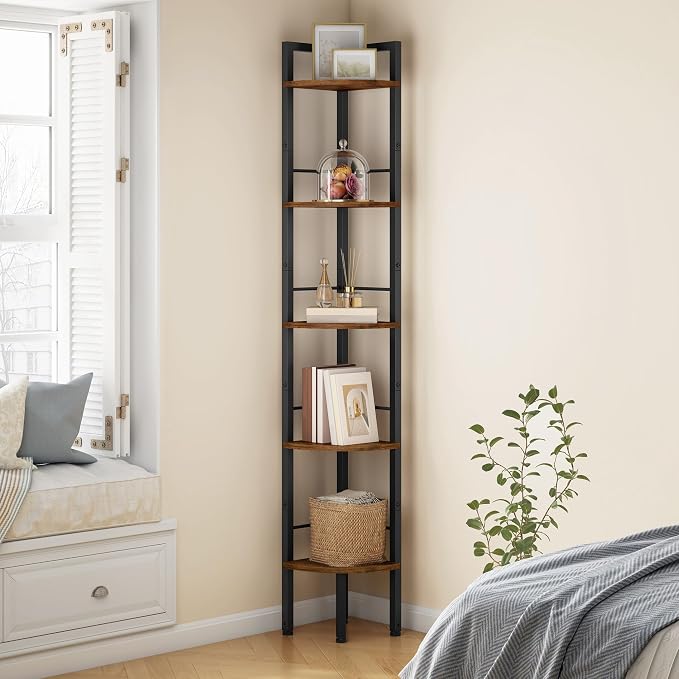 Tajsoon Corner Shelf Stand 5 Tier 60.5" by Tajsoon