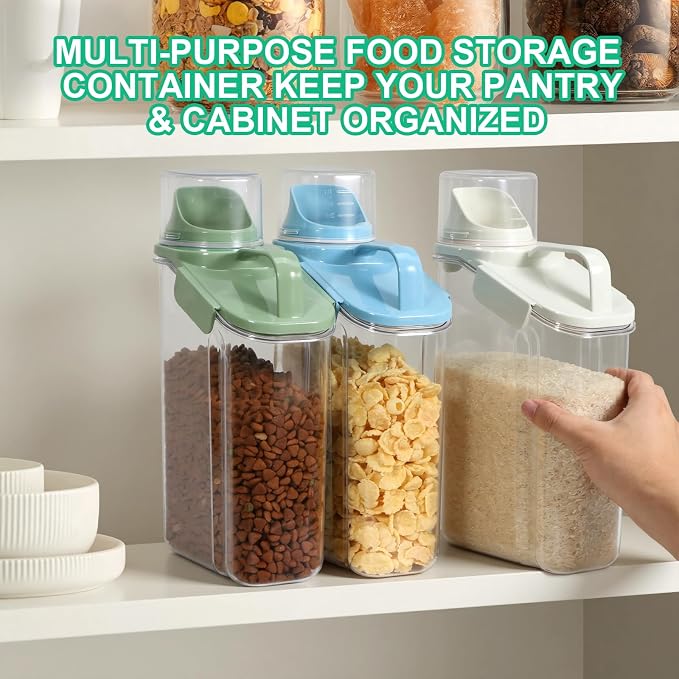 TBMax 2 Pack Rice Container Cereal Storage Container 3.2 Quarts, Kitchen Pantry - Image 6