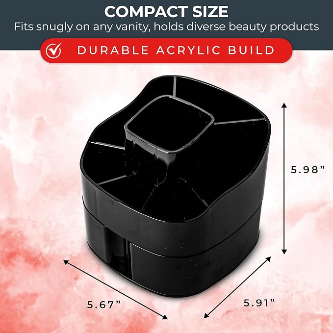 Masirs 360° Rotating Makeup Organizer - Image 3