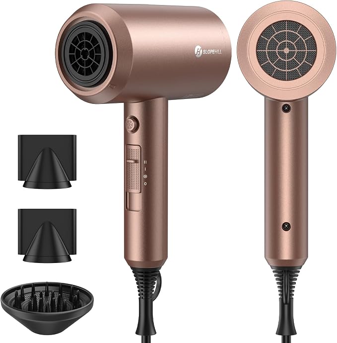 slopehill Professional Ionic Hair Dryer, Powerful 1800W Fast Drying Low Noise by slopehill