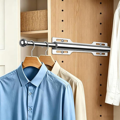 Valet Rod for Closet Pull Out, Standard Retractable closet rod organization rack by VanlonPro