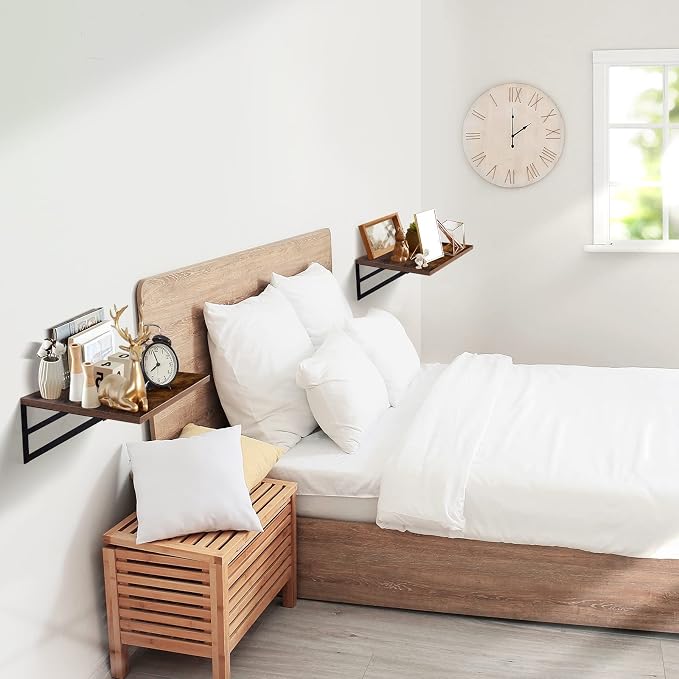 Tectocker-DOU 2 Pc Deep Floating Shelves ; Wall Mounted Hanging Shelves - Image 7