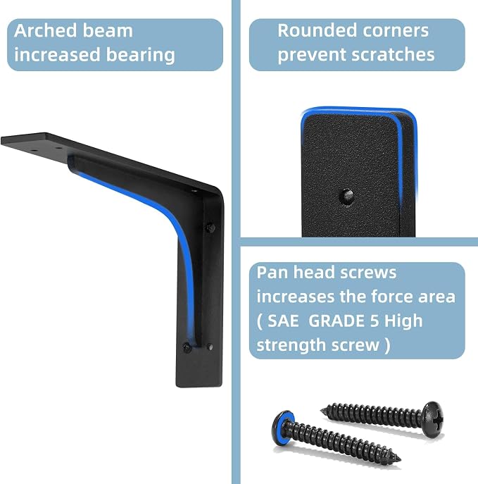 30 INCH x 18 INCH Shelf Brackets, L Shelf Brackets, Vertical Angle, Premium - Image 3
