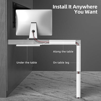 YECAYE 157in Cable Management, Cord Organizer, Easy Install Self-Adhesive Cable - Image 3