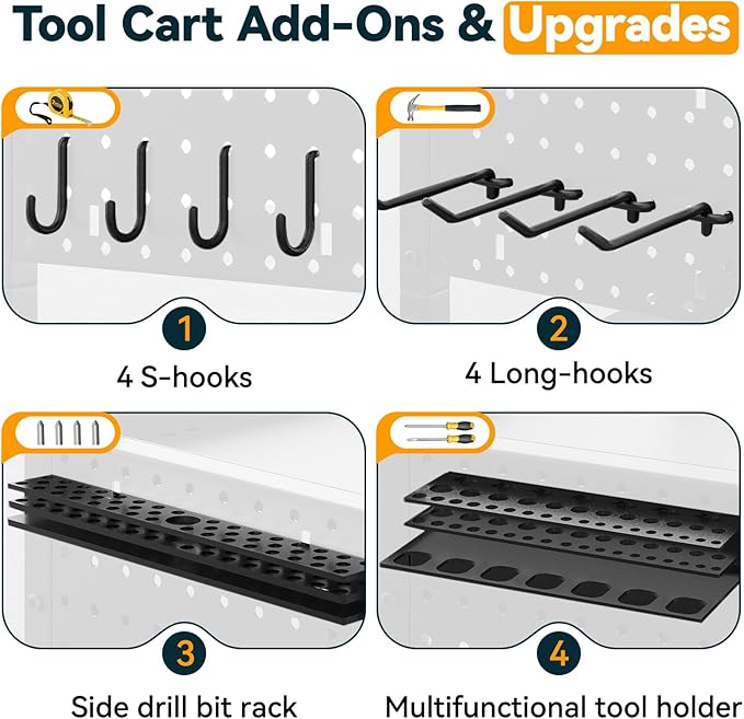 Warome Power Tool Organizer Cart - Image 4