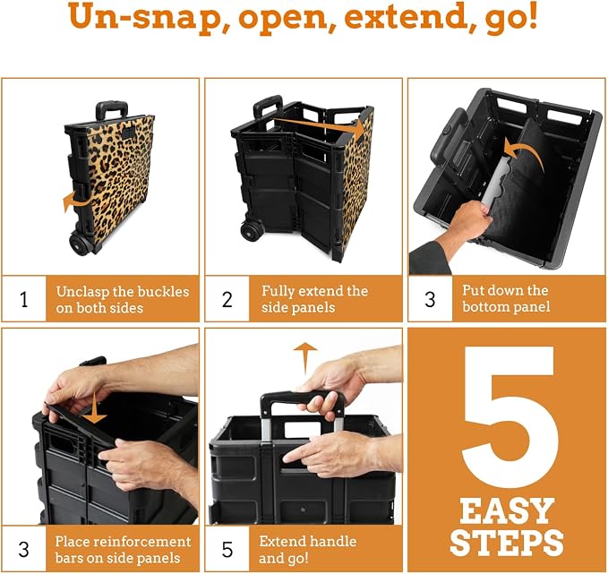 Ultra-Slim Rolling Collapsible Storage Pack-N-Roll Utility-carts, - Image 7