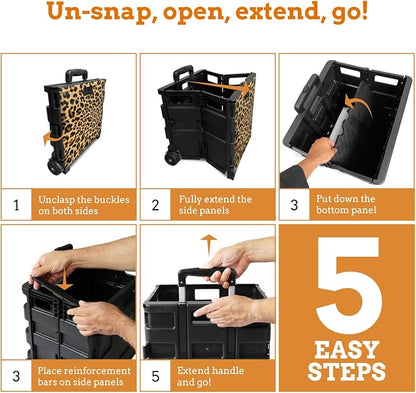 Ultra-Slim Rolling Collapsible Storage Pack-N-Roll Utility-carts, - Image 7