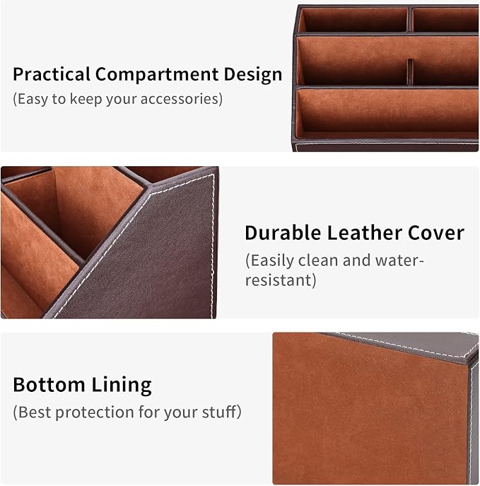 KINGFOM Pu Leather Desk Organizer - Image 8