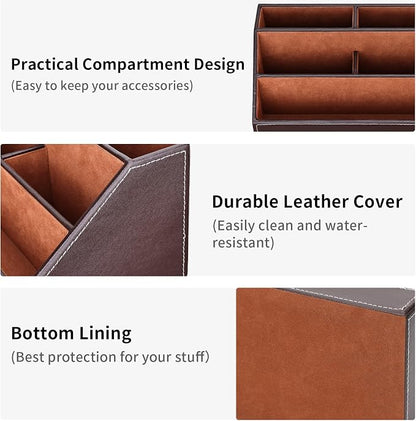KINGFOM Pu Leather Desk Organizer - Image 8