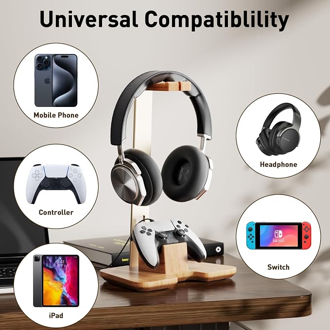 Controller and Headphone Stand for Desk Gaming Desk Accessories Controller and - Image 5