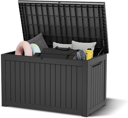 KAMABOKO 280 Gallon Outdoor Storage Box, Resin Deck Boxes Indoor and outdoor by KAMABOKO