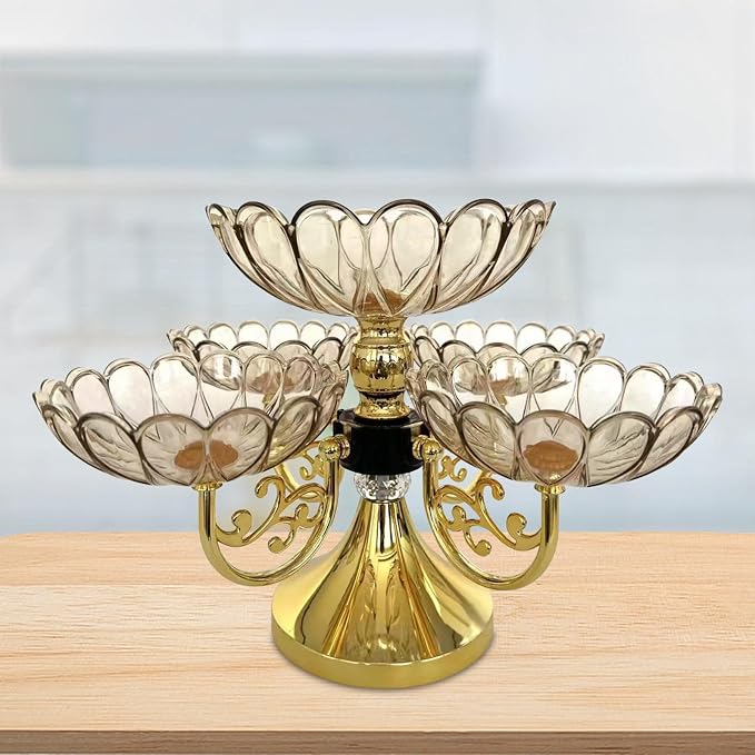 Flower Shape Appetizer Platter Divided Serving Dishes Fruit Bowl Dried Fruit - Image 6