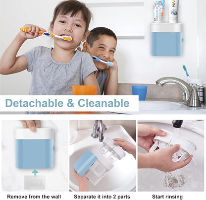 Toothbrush Holder Toothpaste Dispenser Wall Mounted - Image 4