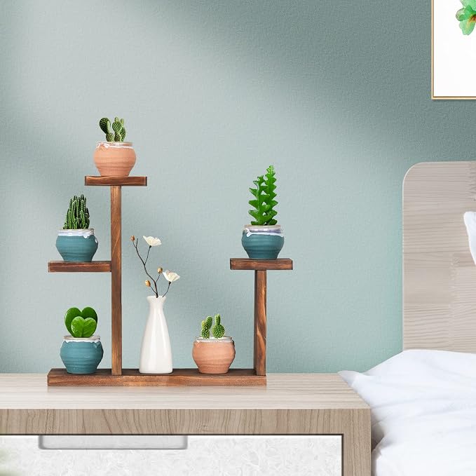 Wooden Tabletop Plant Stand - Image 6
