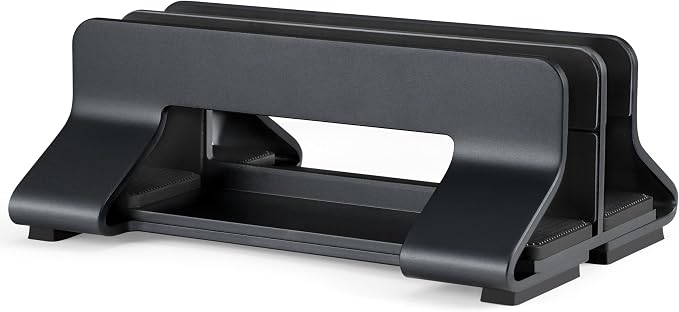 Aluminum Dual Vertical Laptop Stand Dock Holder, Supports 2 Devices, Adjustable - Image 5