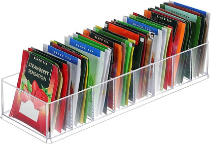 Cinnvoice 1 Pcs Tea Bag Storage Acrylic Clear Tea Drawer Organizer by Cinnvoice