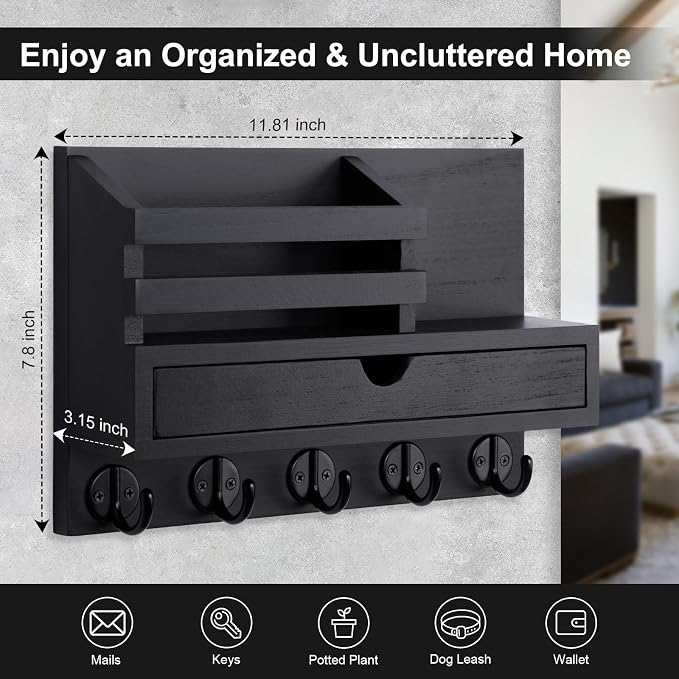 Key Holder Wall Mount, Mail Holder - Image 5