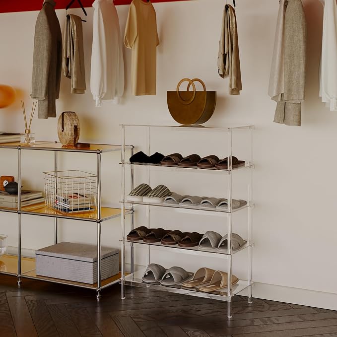 Aquiver 5-Tier Acrylic Shoe Rack - Image 5
