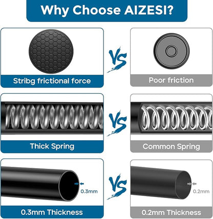 AIZESI 4Pack Tension Curtain Rod 28-48 Inch No Drilling Adjustable, No Slip - Image 4
