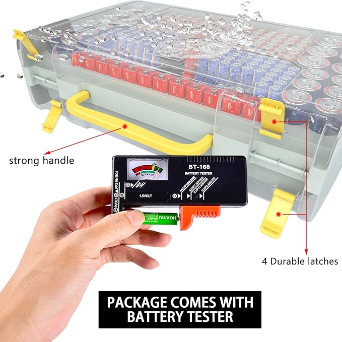 ALCYON Large Capacity 269 Battery Organizer Storage Case - Image 4