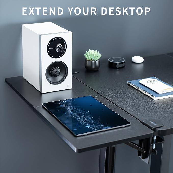 VIVO Black Clamp-on 30 x 12 in Desk Extender, DESK-EXT30 | Foldable, Wrist - Image 4