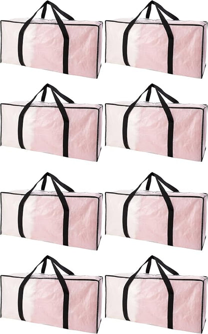 Extra Large Moving Bags with Zippers & Carrying Handles, Heavy-Duty Storage Tote by PANDA+JOYS